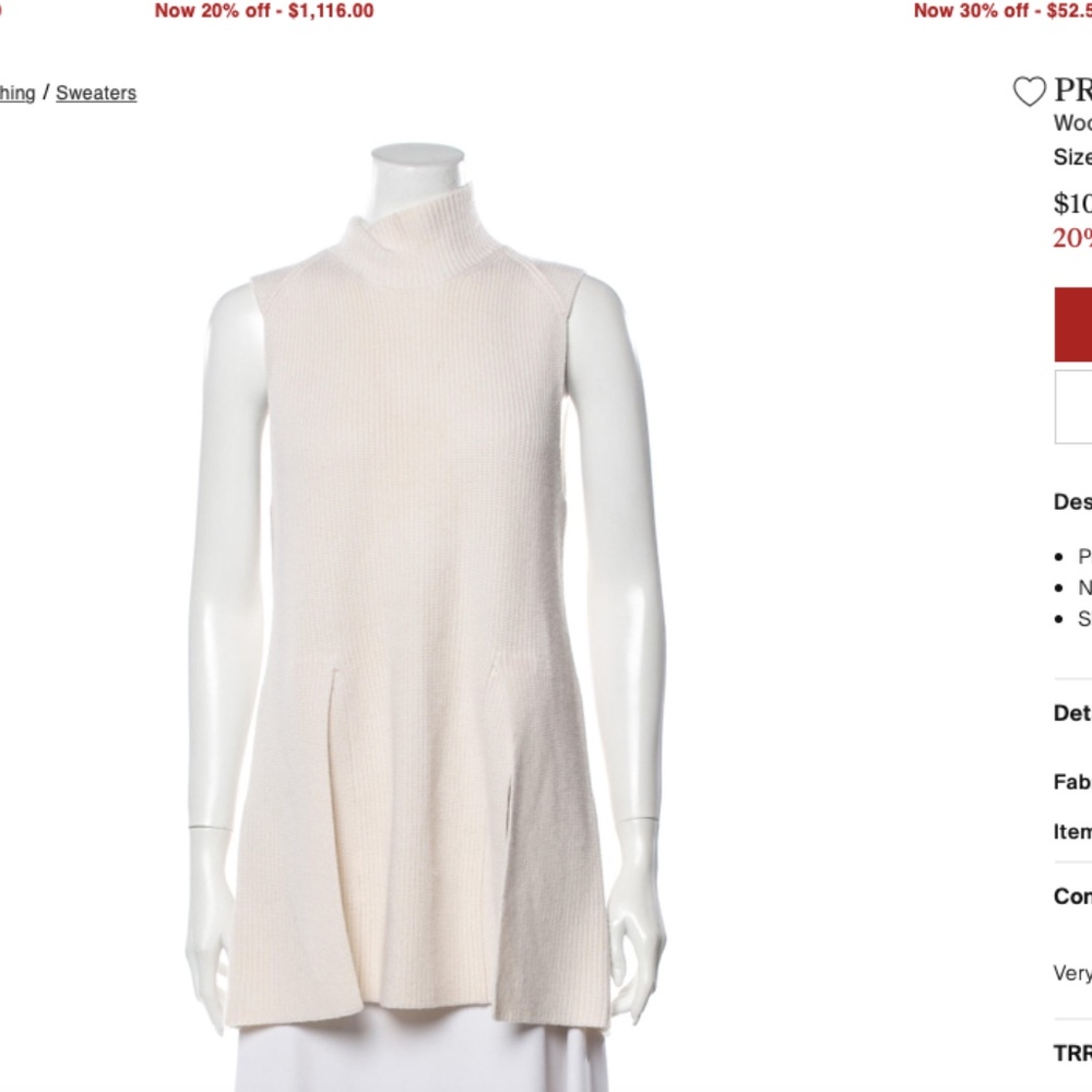 Proenza Schouler mock neck with slits